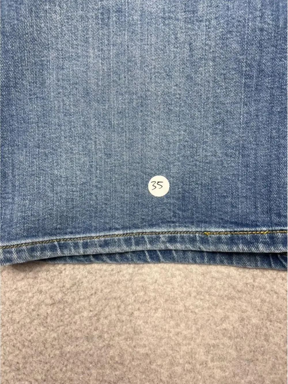 Boden Cavendish Two-Tone Denim Mini Skirt Patch Pocket Blue Boho EUC UK 12L /8 L